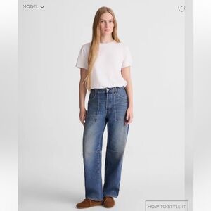 Madewell The Darted Barrel Leg Jean 28